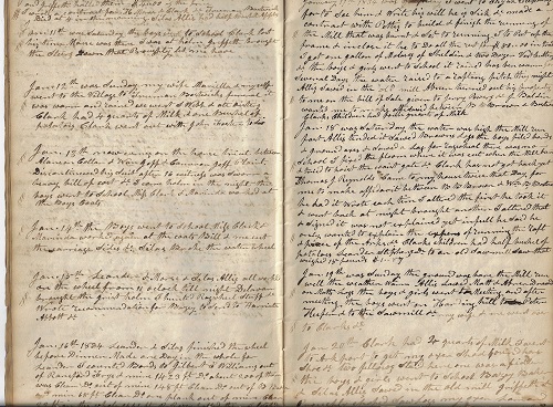 Sawmill ledger / diary of Charles Hart, Hornellsville NY Justice of Peace and Saw Mill Owner