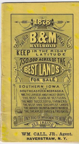 1878. THE OLD B.& M RAILROAD AHEAD