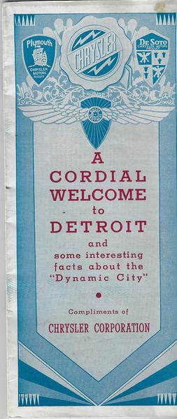 A CORDILL WELCOME TO DETROIT