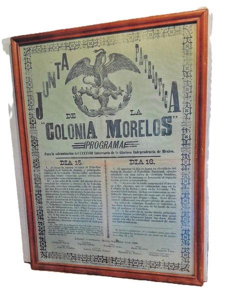 Broadside: COLONIA MORELOS PROGRAM – MEXICAN INDEPENDENCE DAY