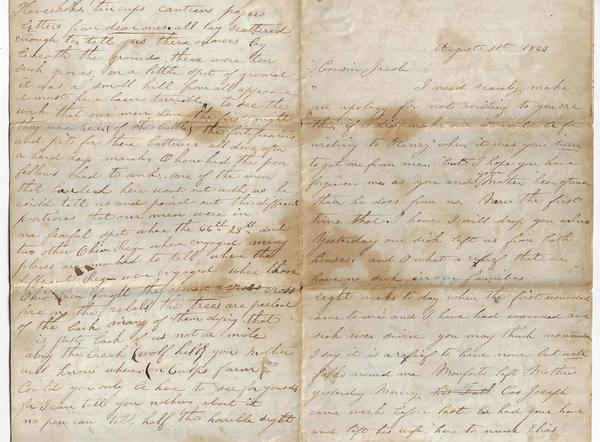 Gettysburg: civil war letter