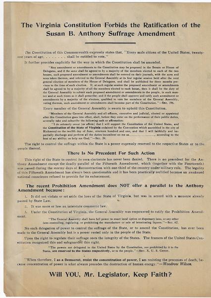 Woman's Anti-suffrage