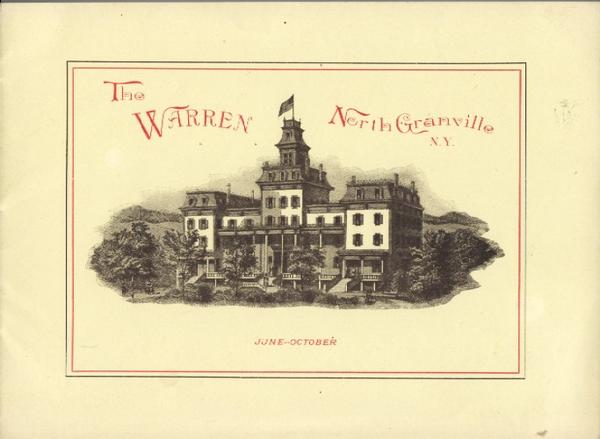 The Warren, North Granville, N.Y. June-October
