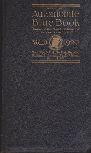 Official Automobile Blue Books - 1920