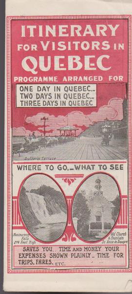 Itinerary For Visitors In Quebec